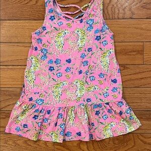 Lilly Pulitzer Pink and Blue Floral Fabric